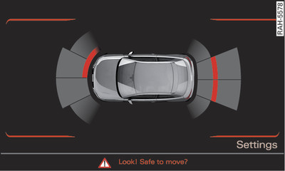 Infotainment display: Proximity graphic